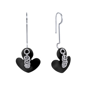 Серьги из серебра с эмалью