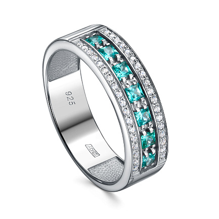 Кольцо из серебра с фианитами Сваровски