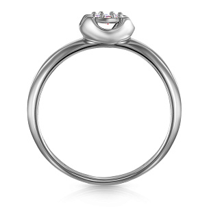 Кольцо из белого золота с бриллиантами