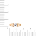 Кольцо из красного золота с фианитом