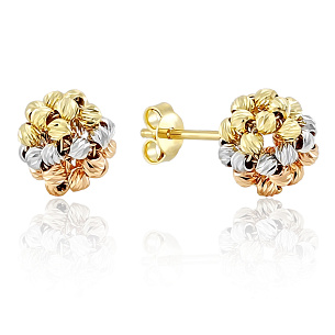 Серьги из комбинированного золота