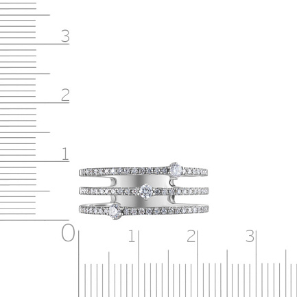 Кольцо из белого золота с бриллиантами