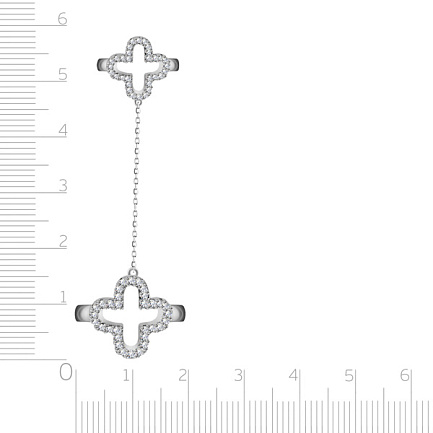 Кольцо из серебра с фианитом