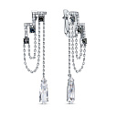 Серьги с английским замком из белого золота с бриллиантами