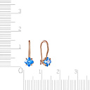 Серьги детские из серебра с позолотой