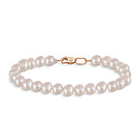 Браслет декоративный из красного золота с жемчугом