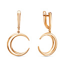 Серьги с английским замком из красного золота