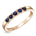 Кольцо из красного золота с сапфирами
