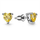 Серьги из серебра с фианитом