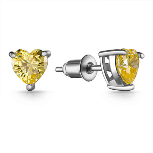 Серьги из серебра с цирконием