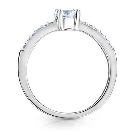 Кольцо из серебра с фианитом