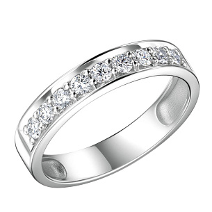 Кольцо из белого золота с бриллиантом