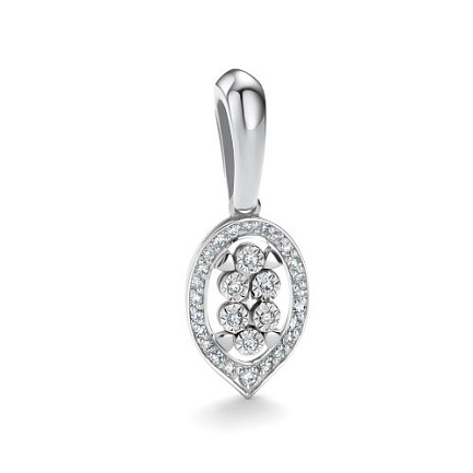 Подвеска из белого золота с бриллиантами