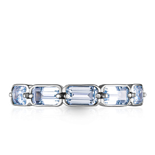 Кольцо из белого золота с топазами