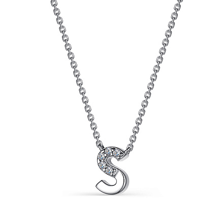 Колье из серебра с фианитами