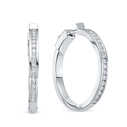 Серьги из белого золота с бриллиантами