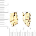 Серьги с английским замком из серебра с позолотой