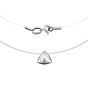 Колье из белого золота с бриллиантом