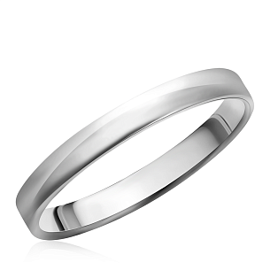 Кольцо обручальное из белого золота