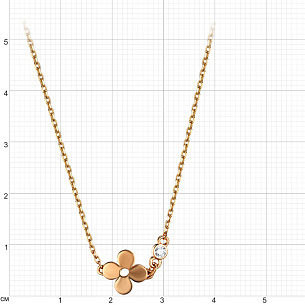 Колье из красного золота с фианитом