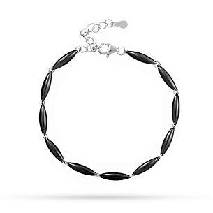 Браслет декоративный из серебра с керамикой