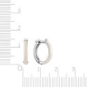 Серьги с английским замком из серебра с эмалью