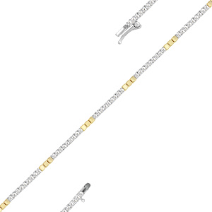 Браслет из желтого золота с бриллиантами