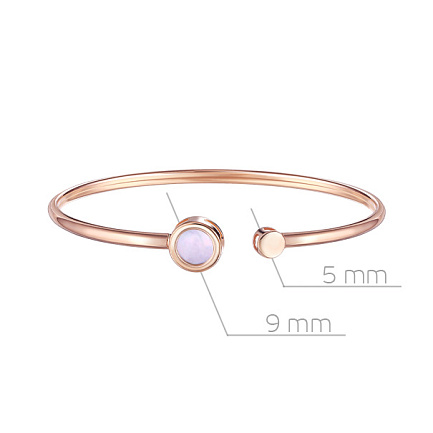 Браслет декоративный из красного золота с перламутром