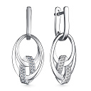 Серьги с английским замком из серебра