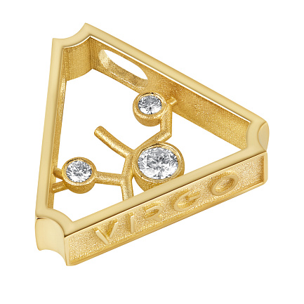 Подвеска из желтого золота с бриллиантами