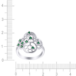 Кольцо из серебра с фианитом