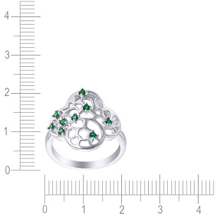 Кольцо из серебра с фианитом