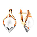 Серьги с английским замком из красного золота