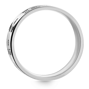 Кольцо обручальное из белого золота