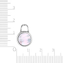 Подвеска из серебра с агатом, перламутром