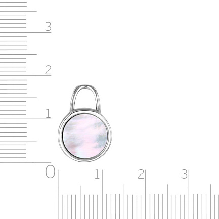 Подвеска из серебра с агатом, перламутром