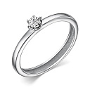 Кольцо из белого золота с бриллиантом