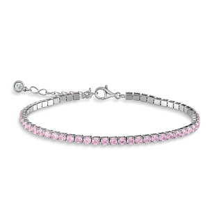 Браслет из серебра с цирконием