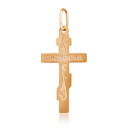 Крест из комбинированного золота