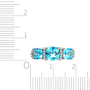 Кольцо из белого золота с бриллиантами, топазом