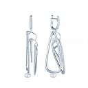 Серьги с английским замком из серебра с жемчугом