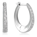 Серьги из белого золота с бриллиантами