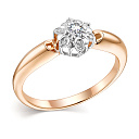 Кольцо из красного золота с бриллиантами