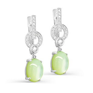 Серьги с английским замком из серебра