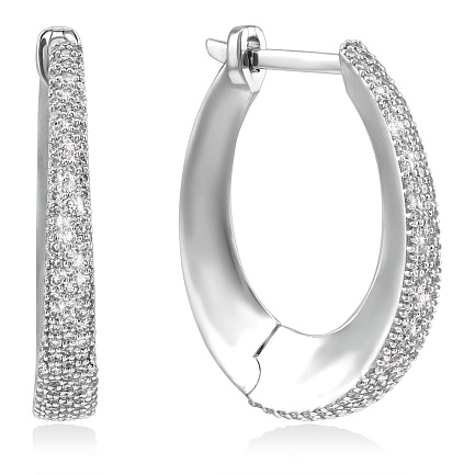 Серьги из белого золота с бриллиантами