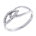 Кольцо из белого золота с бриллиантами