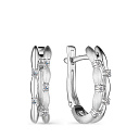 Серьги с английским замком из золота с бриллиантами