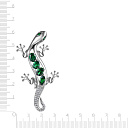 Брошь из серебра с фианитом