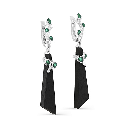 Серьги с английским замком из серебра