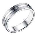 Кольцо из серебра с бриллиантом